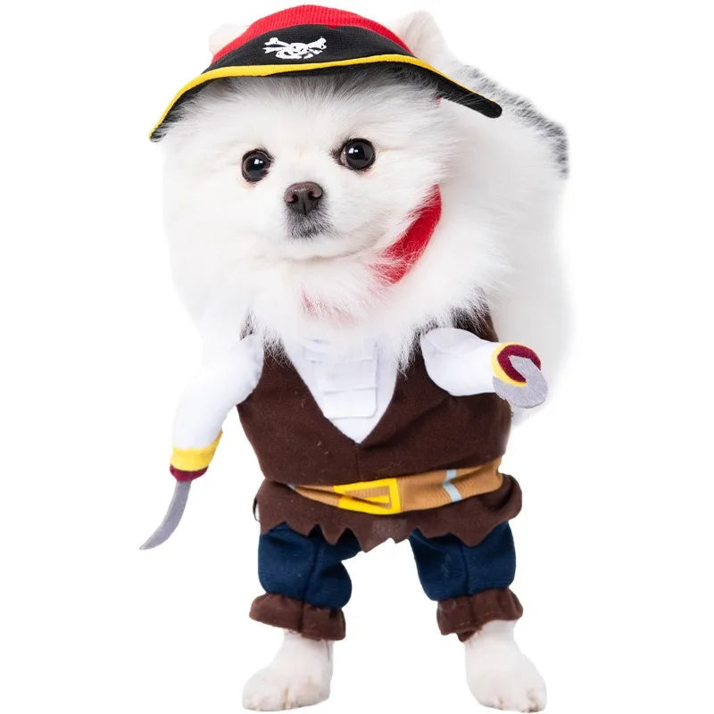 Best Selling Funny Halloween/Christmas Fun Dog Suit Funny Knife-themed Dress Pets Small Size XL Winter Polyester Modern Shirt