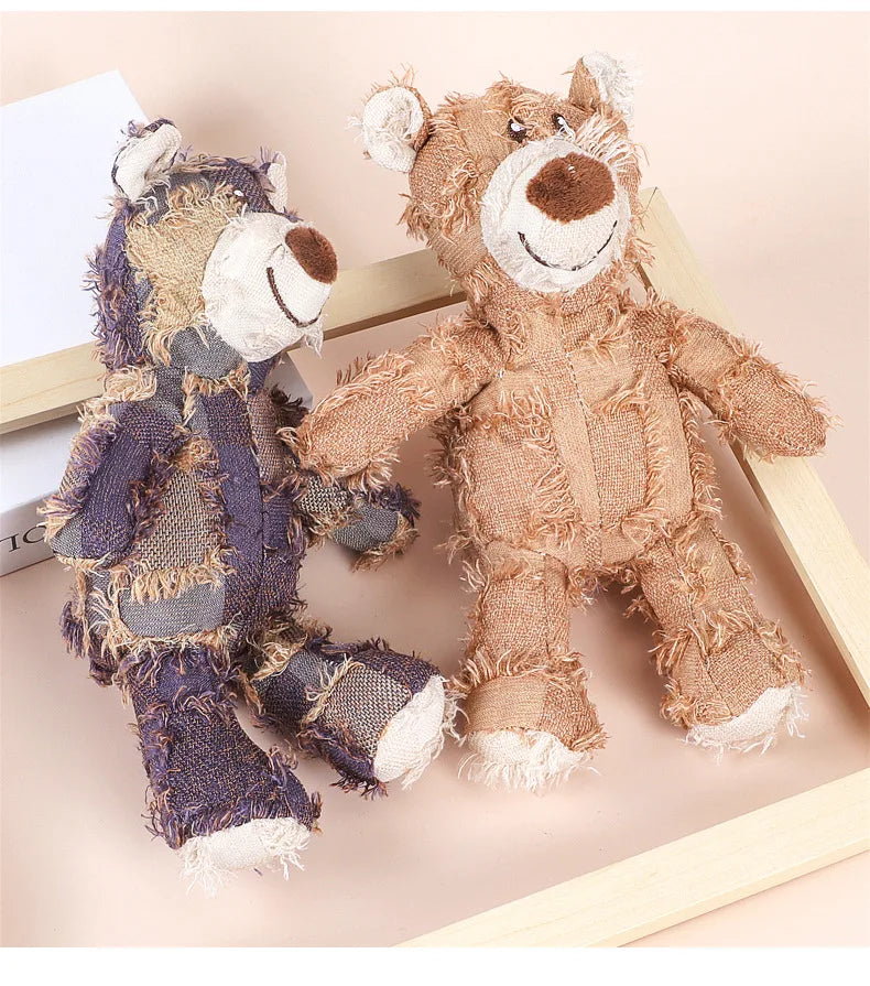 Pet Toys Bite Resistant Plush Toys Dogs Chew Hard Grind Teeth Clean Teeth Bite Resistant Beggar Bear Dog Toys